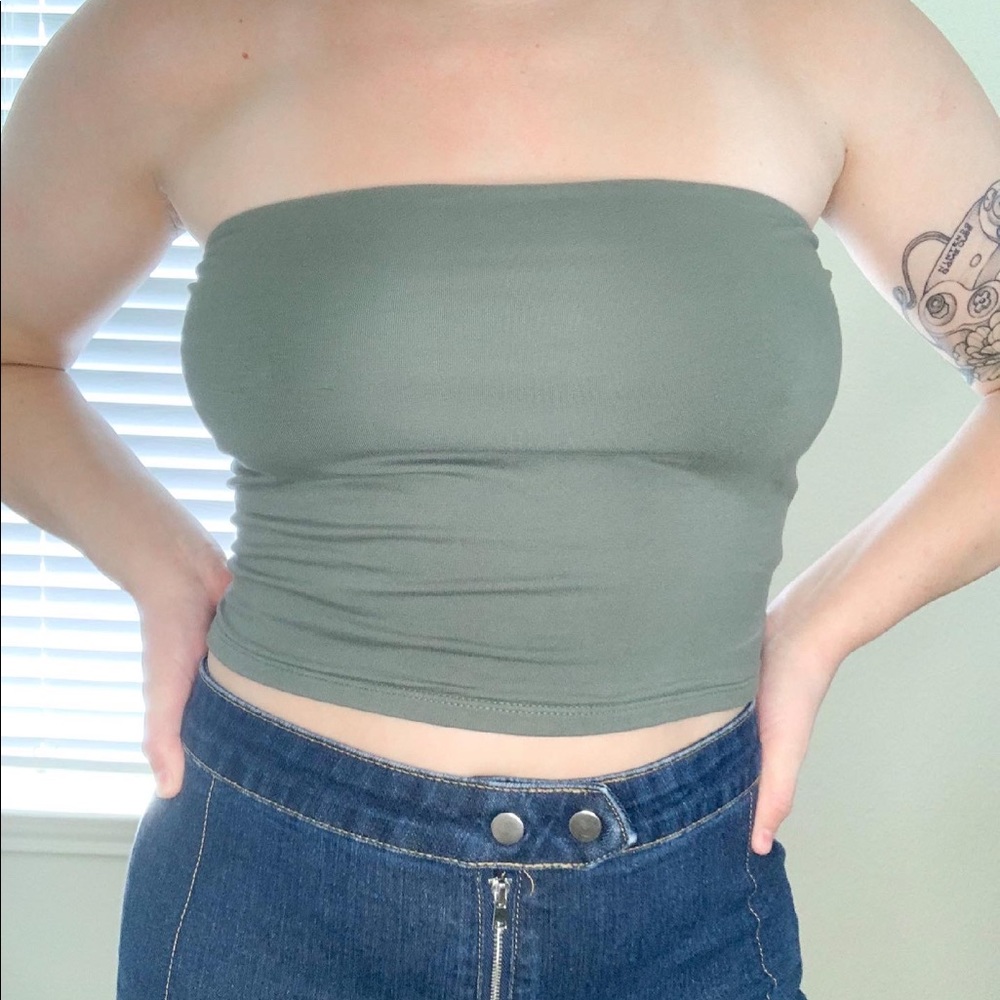 Green American Eagle Tube Top